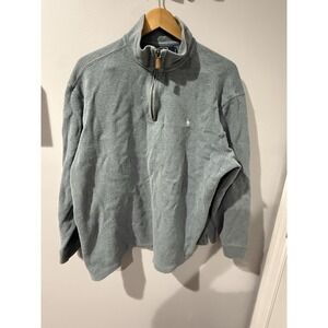 Polo Ralph Lauren Sweater Mens XXL Blue Knit Quarter Zip Pullover Preppy White